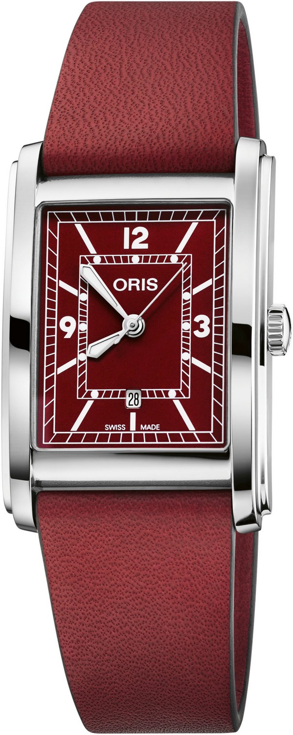 ORIS RECTANGULAR Женские швейцарские часы, автоматический механизм, сталь, 26х30 мм